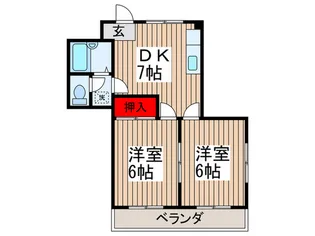 大河内マンション【2階】の間取り