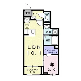カーサ グラシオッソ B【1階】の間取り