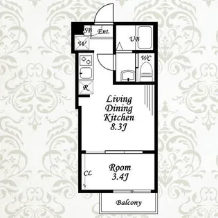 フローレンスベリー愛甲石田【3階】の間取り