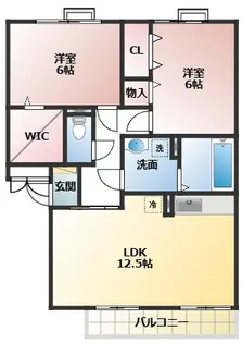 ヴィレッジヒルIII TOYOSHIMA【3階】の間取り