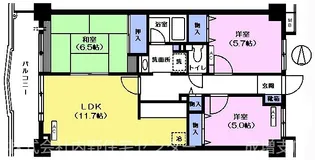 プラザサンタナカ5号館【4階】の間取り
