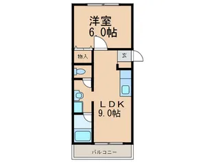 サンハイツ岡III【1階】の間取り