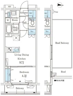 テラス杉並方南町【2階】の間取り