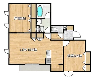 リ・ウェスト【1階】の間取り