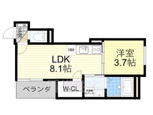 yumaison west【3階】の間取り