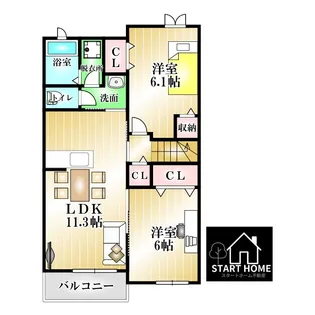 パストラーレB【2階】の間取り