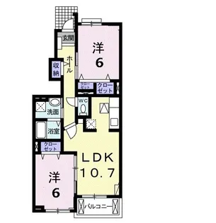ラフィーネ【1階】の間取り