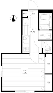 ロジーナ松庵【1階】の間取り