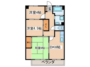 廣瀬マンション【2階】の間取り