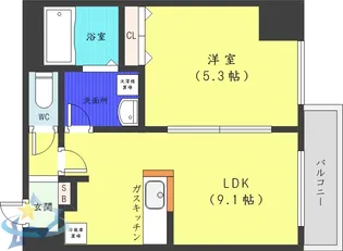 メヌエット南8条【8階】の間取り