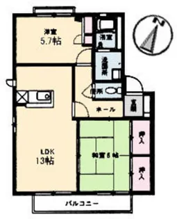 リバティ・ハイム【2階】の間取り