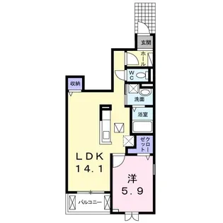 パサージュ桜路【1階】の間取り