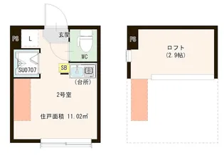 アゼリア東向島【2階】の間取り