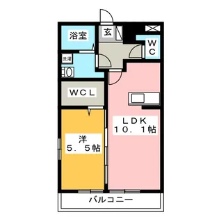ロンド・ボヌール【1階】の間取り
