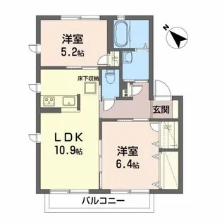 ベラージオ A棟【1階】の間取り