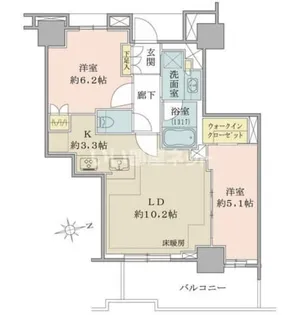 ブリリアタワー聖蹟桜ヶ丘【20階】の間取り