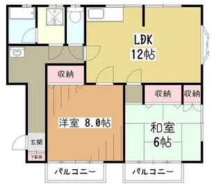 Lパレス立川【2階】の間取り