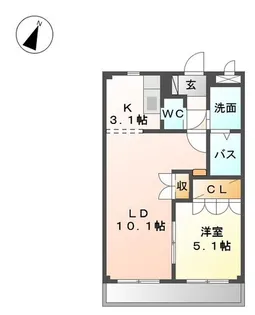 ベリーズガーデン【1階】の間取り