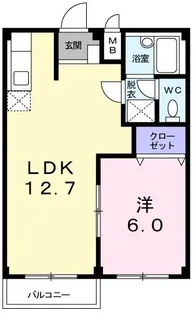 サンティア美輝A【1階】の間取り