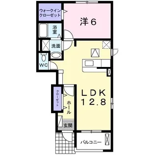 アンソレイエ A【1階】の間取り