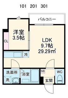 GRADUS薬円台II【1階】の間取り