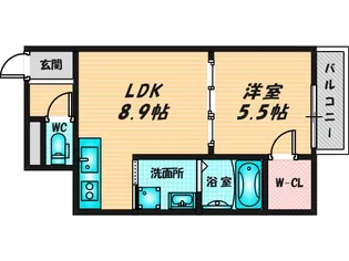 フジパレス若江岩田ノース【2階】の間取り