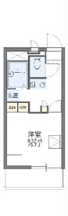 レオパレスアドミラブールワタル【1階】の間取り