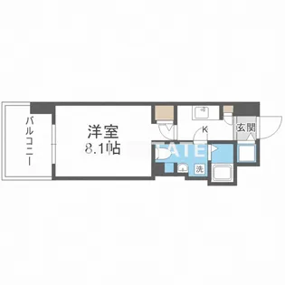 グラマシー京橋(旧エコロジー京橋レジデンス)【2階】の間取り
