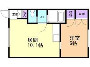 フラワーランドA【1階】の間取り