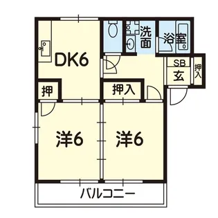 ビラ大津【2階】の間取り