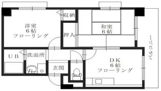 エクリーズ桑津【6階】の間取り