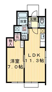 ラ・シエール【1階】の間取り