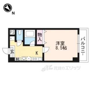 ルミエール吉岡【6階】の間取り