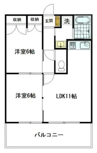 リバティヒルA【1階】の間取り