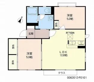 ファーネス F棟【1階】の間取り
