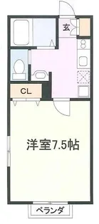 クラルテ玉川学園【1階】の間取り