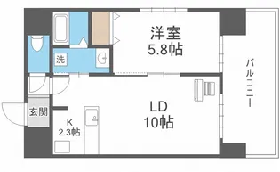 Hills Garden 新札幌【8階】の間取り