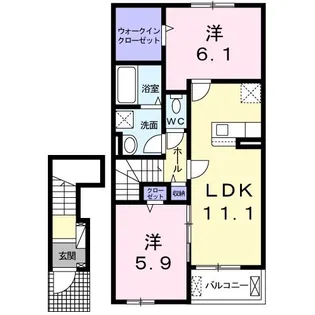 ムゲット【2階】の間取り