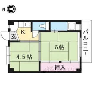 ビレッジハウス水口1号棟【4階】の間取り