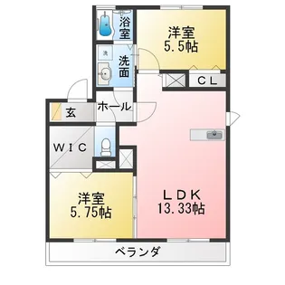 グリーンステージ A【3階】の間取り