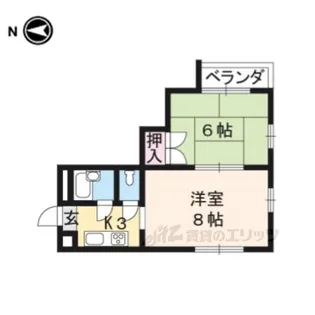 シティアーク東山【1階】の間取り