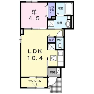 プランドール II【1階】の間取り