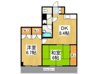 オークハイツ【2階】の間取り