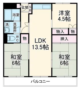 シャルム江坂【2階】の間取り