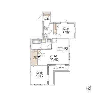 レザンテラス【3階】の間取り