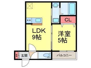 ノイヴェル東住吉【3階】の間取り