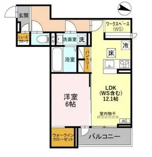 ソレイユ・ウエスト【1階】の間取り