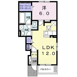 グリチネB【1階】の間取り