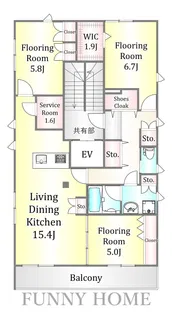 ラシーヌ豪徳寺【2階】の間取り