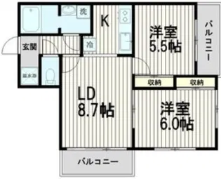 ガーデンハウス千鳥【1階】の間取り
